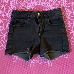 High waisted black shorts